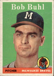 1958 Bob Buhl Topps #176 Milwaukee Braves BV $10