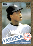 2001 Rickey Henderson Topps GOLD 573/2001 1985 REPRINT #49T New York Yankees