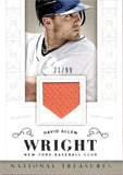 2014 David Wright Panini National Treasures GAME-USED JERSEY 21/99 #124 New York Mets