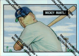 1996 Topps MICKEY MANTLE COMMEMORATIVE SET 1951 BOWMAN REFRACTOR #1 New York Yankees