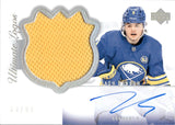 2023-24 Zach Benson Upper Deck Ultimate Collection ULTIMATE LOGOS ROOKIE JERSEY AUTO 33/99 AUTOGRAPH RC #03R-ZB Buffalo Sabres