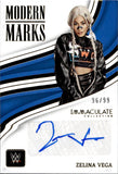 2023 Zelina Vega Panini Immaculate MODERN MARKS AUTO 96/99 AUTOGRAPH #MM-ZVG Friday Night Smackdown