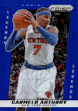 2024-25 Carmelo Anthony Panini Prizm Deca LEGENDS BLUE PRIZM 123/149 #225 New York Knicks
