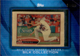 2012 David Freese Topps SERIES ONE FRAMED SILK COLLECTION 8/50 St. Louis Cardinals