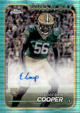 2024 Edgerrin Cooper Topps Chrome AQUA SONAR REFRACTOR AUTOGRAPH ROOKIE 97/199 AUTO RC #RA-ECO Green Bay Packers