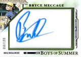 2025 Bryce Meccage Panini Boys of Summer JUMBO AUTOGRAPH 68/199 AUTO #17 Milwaukee Brewers