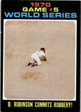1971 Topps 1970 WORLD SERIES GAME #5 BROOKS ROBINSON COMMITS ROBBERY! #331 Reds Orioles BV$40