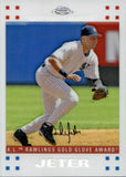 2007 Derek Jeter Topps Chrome WHITE REFRACTOR 486/660 #260 New York Yankees