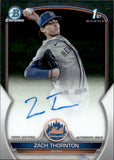 2023 Zach Thornton Bowman Chrome Draft 1ST BOWMAN AUTOGRAPH AUTO #CDA-ZT New York Mets