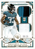 2025 Bhayshul Tuten Panini National Treasures DUAL ROOKIE MATERIALS PATCH JERSEY 9/35 RC #36 Jacksonville Jaguars
