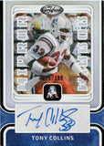 2024 Tony Collins Panini Certified MIRROR SIGNATURES BLUE AUTOGRAPH 25/199 AUTO #MS-TCO New England Patriots