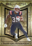 2025 TreVeyon Henderson Panini Black BLACK GOLD ROOKIE RC SP! #24 New England Patriots *CASE HIT*