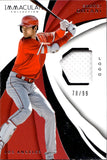 2018 Shohei Ohtani Panini Immaculate ROOKIE LOGO JERSEY 78/99 RELIC RC #IS-SO Anaheim Angels