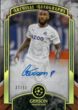 2022-23 Gerson Topps UEFA Champions League Museum Collection ARCHIVAL AUTOGRAPHS 37/50 AUTO #AA-G FC Olympique De Marseille