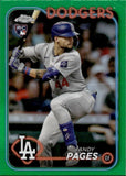2024 Andy Pages Topps Chrome Update GREEN REFRACTOR ROOKIE 96/99 RC #USC148 Los Angeles Dodgers