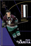 1998-99 Paul Kariya ITG Be A Player GAME-USED STICK #S-7 Anaheim Mighty Ducks