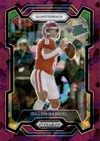 2024 Dillon Gabriel Panini Prizm Draft Picks PURPLE ICE ROOKIE RC 146/149 #197 Cleveland Browns Oklahoma Sooners