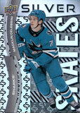 2024-25 Macklin Celebrini Upper Deck EXTENDED SERIES SILVER SKATES ROOKIE RC #SS-7 San Jose Sharks 2