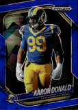 2025 Aaron Donald Panini Prizm Black BLUE ICE PRIZM 92/125 #78 Los Angeles Rams