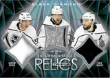2024-25 Quinton Byfield Anze Kopitar Drew Doughty Upper Deck Black Diamond DIAMOND MINE TRIPLE RELICS JERSEYS #DMTR-BKD Los Angeles Kings 1