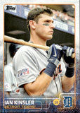 2015 Ian Kinsler Topps SERIES 1 BAT ON SHOULDER SP PHOTO VARIATION #92 Detroit Tigers