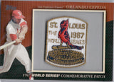 2010 Orlando Cepeda Topps SERIES ONE COMMEMORATIVE MANUFACTURED PATCH CARD #MCP-21 St. Louis Cardinals
