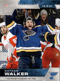 2021-22 Nathan Walker Topps NOW MINI 1ST AUSTRALIAN TO GENERATE HAT TRICK #156 St. Louis Blues