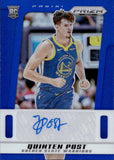 2024-25 Quinten Post Panini Prizm Deca BLUE PRIZM ROOKIE AUTOGRAPH 7/49 RC AUTO #PDS-POS Golden State Warriors