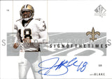 2001 Jeff Blake Upper Deck SP Authentic SIGN OF THE TIMES AUTOGRAPH AUTO #JB1 New Orleans Saints