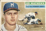 1956 Eddie Mathews Topps #107 Milwaukee Braves