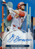 2025 Brendan Donovan Topps Finest BLUE REFRACTOR AUTOGRAPH 45/99 AUTO #FA-BD St. Louis Cardinals