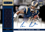 2013 Tavon Austin Panini Rookies & Stars ROOKIE JERSEY AUTO 185/299 RC AUTOGRAPH #234 Los Angeles Rams