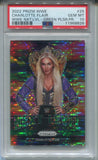 2022 Charlotte Flair Panini Prizm WWE GREEN PULSAR NEXT LEVEL 24/25 PSA 10 #25 Friday Night Smackdown 8826