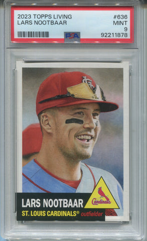 2023 Lars Nootbaar Topps Living Set PSA 9 #636 St. Louis Cardinals 1878