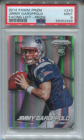 2014 Jimmy Garoppolo Panini Prizm HOLO SILVER ROOKIE RC PSA 9 #243 New England Patriots 2499