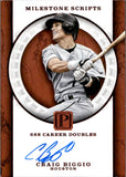 2016 Craig Biggio Panini Pantheon MILESTONE SCRIPTS AUTOGRAPH 1/5 AUTO #MS-CB Houston Astros