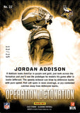 2023 Jordan Addison Panini Illusions OPERATION DETONATION GOLD ROOKIE 12/25 RC #22 Minnesota Vikings