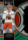 2023 Patrick Mahomes Panini Select PREMIER LEVEL BLACK & GREEN DIE-CUT PRIZM #140 Kansas City Chiefs