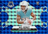 2024 Jaylen Wright Panini Mosaic REACTIVE BLUE PRIZM ROOKIE 11/99 RC #280 Miami Dolphins