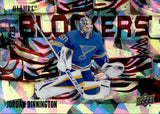 2022-23 Jordan Binnington Upper Deck Allure BLOCKERS RED 67/299 #BL-17 St. Louis Blues