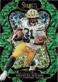 2025 Emanuel Wilson Panini Select SUITE LEVEL GREEN DISCO PRIZM 3/5 #368 Green Bay Packers