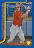 2025 JJ Wetherholt Topps Pro Debut CHROME BLUE FOIL REFRACTOR 150/150 #PDC-94 St. Louis Cardinals