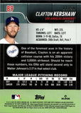2022 Clayton Kershaw Topps Stadium Club BLUE FOIL 11/50 #89 Los Angeles Dodgers