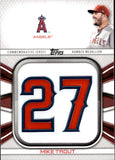 2022 Mike Trout Topps SERIES ONE PLAYER JERSEY NUMBER MEDALLION CARD #JNM-MT Los Angeles Angels