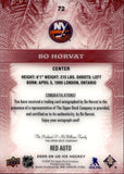 2025-26 Bo Horvat Upper Deck UD Ice RED AUTO AUTOGRAPH #72 New York Islanders