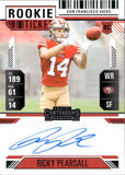 2024 Ricky Pearsall Panini Contenders ROOKIE TICKET AUTOGRAPH RC AUTO #109 San Francisco 49ers