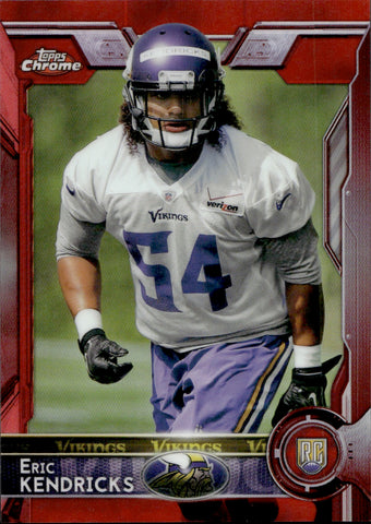 2015 Eric Kendricks Topps Chrome RED REFRACTOR ROOKIE RC 7/25 #181 Minnesota Vikings