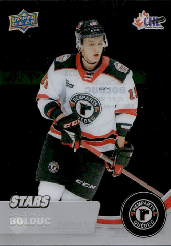 2021-22 Zachary Bolduc Upper Deck CHL CLEAR CUT #338 Quebec Remparts