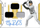 2019 Bryan Reynolds Panini National Treasures GAME GEAR SIGNATURES TRIPLE JERSEY AUTOGRAPH 98/99 AUTO #GGS-BY Pittsburg Pirates