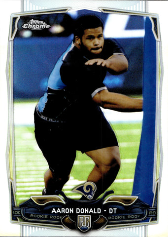 2014 Aaron Donald Topps Chrome REFRACTOR ROOKIE RC #175 St. Louis Rams